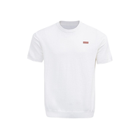 T-shirt Homme Col Rond Tricoté Manches Courtes Coupe Slim – Tissu Respirant 350g/400g Décontracté Style Old Money Minimaliste