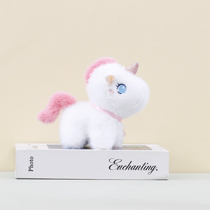 Commercio all'ingrosso Mini 13cm simpatico ciondolo unicorno cartone animato peluche cavallo Plushie portachiavi morbido bambola personalizzato <span class=keywords><strong>Pony</strong></span> <span class=keywords><strong>animale</strong></span> di pezza per regalo - Product Image 5