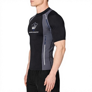 Men's Short Sleeve Rash Guard <b>Compression</b> <b>Shirt</b> for MMA BJJ Grappling Surfing Swimming Gym Training Custom Logo Wholesale - Product Image 4