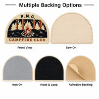 Écusson brodé personnalisé en tissu tissé classique avec logo de marque, thermocollant pour la couture