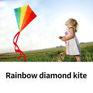 Weifang Yuanfei Высококачественный алмазный Радужный Однолинейный змей из ткани для наружного полета, легкий в эксплуатации подарок - Product Image 2