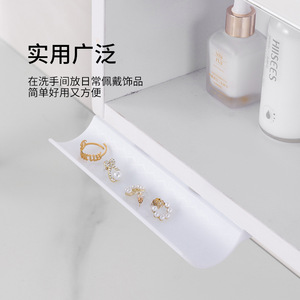 Organizador de Papelería Multiusos para Oficina, Soporte de Almacenamiento con Ventosa, Sin Necesidad de Taladrar, Material ABS en Negro, Blanco y Rosa - Product Image 4