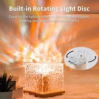 Lampe de table de bureau LED avec télécommande 16 RGB couleur changeante Aurora Glow Lamp Cube Ocean Wave Night Light Projector