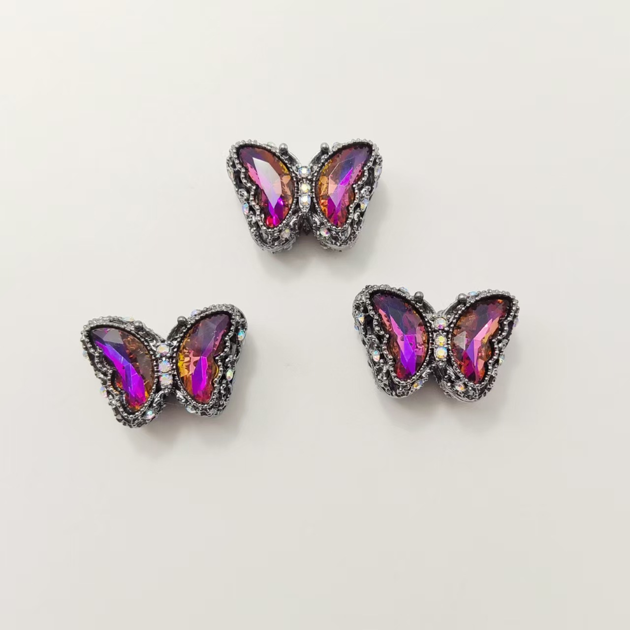 Placage noir - iridescent (couleurs mélangées violet et orange)