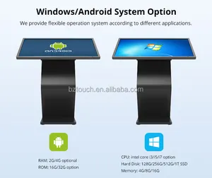 Exhibition Display 32 43 49 55 Inch Floor Standing Interactive Wall Mounted Touch Screen Kiosk