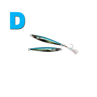 Umpan Pancing Jig Logam Air Asin Grosir 30-80g, Jig Timbal Tenggelam dengan Kail Bulu Asisten, Cetakan Realistis, Umpan Jigging Lepas Pantai