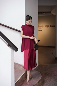 Women <b>Elastic</b> Waistband Trumpet Mermaid Satin Silk Blend Woven Casual Midi <b>Skirt</b>-All Seasons Wholesale - Product Image 3