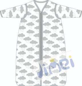 Sac de couchage personnalisable pour bébé et bébé, moyen et petit lot, sac de couchage d'emmaillotage antibactérien à impression numérique avec fermeture à glissière - Product Image 1