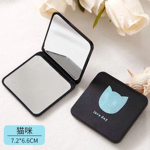 Mini Makeup <b>Mirror</b> <b>Square</b> Folding Double Sided Portable Pocket <b>Mirror</b> For Women Students High Definition Aluminum Lens - Product Image 3