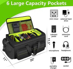 BSCI Factory Large Capacity DJ <b>Cable</b> <b>Bag</b> With 6 Pockets <b>for</b> Extension Cords, Mics, Pedals, <b>Cable</b> <b>Bags</b> <b>for</b> Musicians - Product Image 3