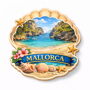 Imán de nevera 3D de madera MDF de 2 capas con diseño personalizado de recuerdos de <span class=keywords><strong>MALLORCA</strong></span> - Product Image 2