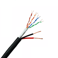 Offre Spéciale 8 + 2 cuivre CCA 24AWG 4 paires câble réseau extérieur intérieur UTP cat5e cat6 avec 2dc pour équipement d'ascenseur