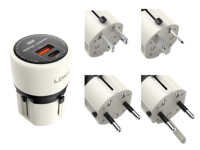 Adaptateur secteur universel ABS Q2319 avec prise de courant nominale de 10 A avec type de prise
