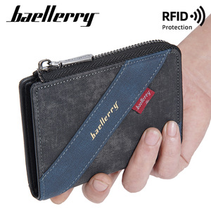 กระเป๋าสตางค์ผู้ชาย Baellerry แบบมีซิปใส่บัตรหลายใบ ป้องกัน RFID ช่องใส่เหรียญ ใช้ได้ทุกวัน - Product Image 2