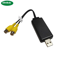 Adaptateur USB vers sortie vidéo CVBS vers câble d'interface RCA Entrée USB 2 ports de sortie vidéo vers accessoires autoradio Lecteur TV Android