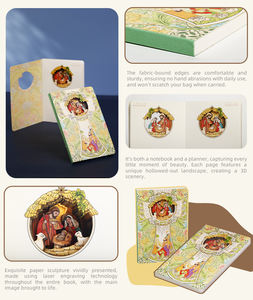 Оптовая продажа: роскошный розовый блокнот формата А5 в твердом переплете из бумаги с обложкой из ПВХ, 60 листов, с УФ-печатью, прошитый нитью, на заказ, в подарок - Product Image 4