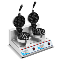 Gaufrier Professionnel à 2 Plaques pour Restaurant et Usage Domestique, Machine de Cuisine, Appareil à Gaufres