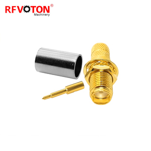 Nhà máy 50 Ohm RP phân cực ngược SMA nữ Jack Bảng điều khiển gắn kết uốn cho lmr240 LMR-240 H-155 RG59 <span class=keywords><strong>RF</strong></span> Coax kết nối đồng trục - Product Image 4