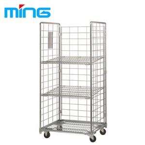High Quality 2 Side Multipurpose Galvanized Roll Cage Trolley Container - Product Image 2