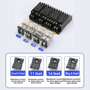 Серебряное точечное 220 В Ac 24V12V Dc электромагнитное реле миниатюрное 53P 54P 62P герметичная защита - Product Image 4