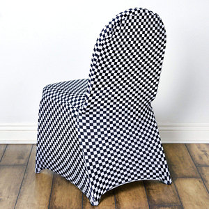 Wholesale Dinning Event Wedding Party Fitted Slipcover <strong>Black</strong> and White Strip Printed Spandex <strong>Chair</strong> <strong>Covers</strong> - Product Image 5
