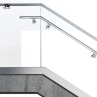 Support mural moderne en acier inoxydable TENSON avec garantie de 5 ans pour rampes de balcon et escaliers en bois