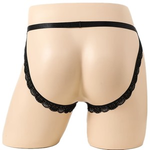 String en dentelle pour hommes avec décoration de perles, sous-vêtements érotiques en nylon noir, occasion spéciale été 2023 - Product Image 2