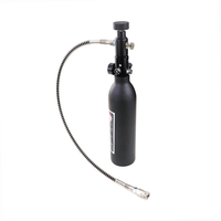Manguera de llenado remoto de CO2 HPA para cilindros de PCP, 20 pulgadas, acero inoxidable, desconexión rápida