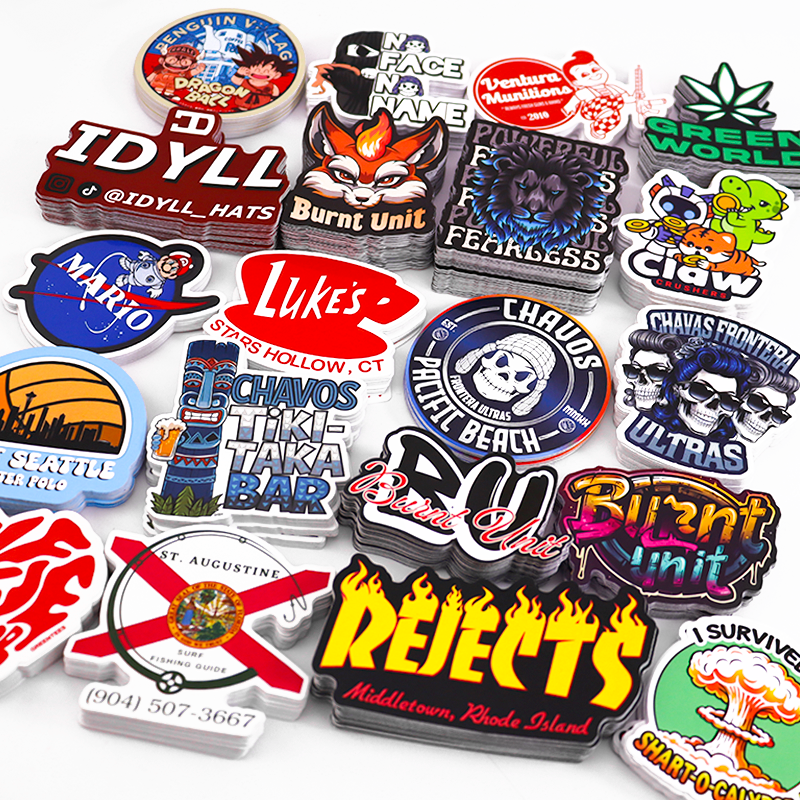 Personalized Design Labels Cartoon Waterproof Sticker Sheet Logo Adhesive Label Printing Vinyl Die Cut Custom Stickers