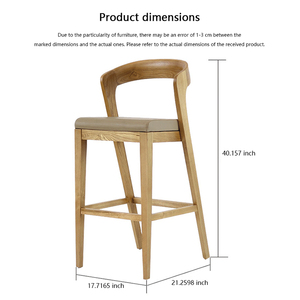 <span class=keywords><strong>Chaise</strong></span> haute de <span class=keywords><strong>bar</strong></span> moderne de luxe pour hôtels, cafés, restaurants, meubles de salle à manger en <span class=keywords><strong>bois</strong></span> rembourrés, dossiers confortables pour le café - Product Image 6
