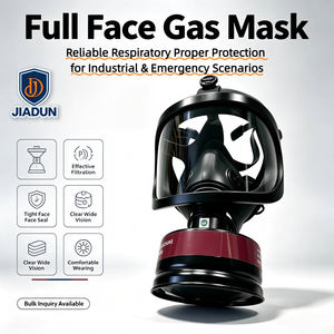 CE Approved Silicone Full <strong>Face</strong> Gas Mask, Tactical Reusable Respirator with 40mm Activated Carbon Filter for Paint, Chemical - Product Image 1