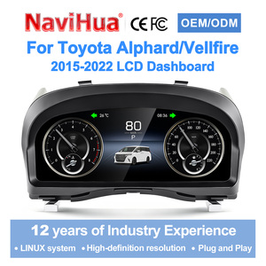 Navihua เครื่องวัดความเร็วจอ LCD ดิจิตอลแผงหน้าปัดรถยนต์, 2015วัดความเร็วจอ LCD สำหรับ Toyota alphard/vellfire-2022 - Product Image 3