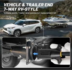 <span class=keywords><strong>7</strong></span>-Pins Mannelijke En Vrouwelijke Aanhangwagenconnector Voertuigzijde En Aanhangwagenuiteinde <span class=keywords><strong>7</strong></span>-weg Aanhangwagenstekker <span class=keywords><strong>7</strong></span>-polige Platte Kabelboomconnector - Product Image 4