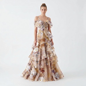Abito <span class=keywords><strong>da</strong></span> sera glamour - Vestito in chiffon con linea vita naturale e perline a spina di pesce dal Guangdong - Product Image 5