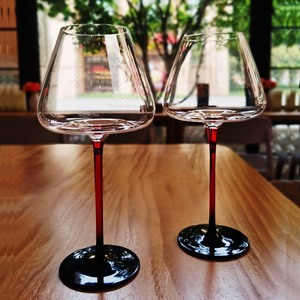 Hxglass Luxe Concave Fond Rouge <span class=keywords><strong>Verre</strong></span> À Vin Design Classique Noir Noeud Papillon Bourgogne Gros Ventre Restaurant Gobelet <span class=keywords><strong>Verre</strong></span> En Cristal - Product Image 4
