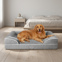 Orthopädisches Extra Großes Hundebett Wasserdichter Memory-Schaum Rutschfester Abnehmbarer Bezug Anpassbare Materialien für Hunde