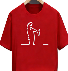 T-shirt décontracté à manches courtes en coton, motif graphique rétro d'animation humoristique, personnage dessiné à la craie qui se plaind, coupe oversize, style streetwear - Product Image 4