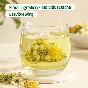 Tisane de fleurs mélangées à la chèvrefeuille, au jasmin et au chrysanthème, sachet individuel de tisane florale, vente en gros transfrontalière pour la santé - Product Image 3