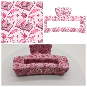 Kẹp tóc acetate in UV tùy chỉnh cá nhân hóa chất lượng cao Kinling dành cho nữ, phổ biến, đạt chuẩn <span class=keywords><strong>CE</strong></span>, dùng hàng ngày - Product Image 1