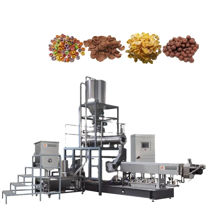 Kavurma meyve döngüler Cheerios üretim ekstruder kahvaltı gevrekleri üretim ekipmanları makine hattı