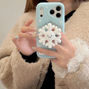 Coque de téléphone antichoc en gel de silicone rétractable avec motif flocon de neige souriant et animal, compatible <span class=keywords><strong>iPhone</strong></span> 17/18 Pro Max - Product Image 1