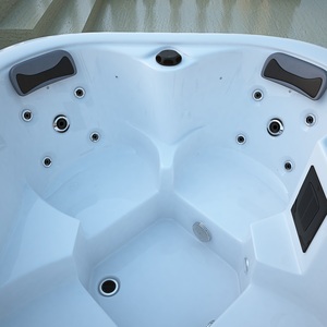 4 personas blanco moderno Whirlpool Spa independiente al aire <span class=keywords><strong>libre</strong></span> jardín bañera de hidromasaje soplador de aire máquina calentadora para villas hoteles - Product Image 4