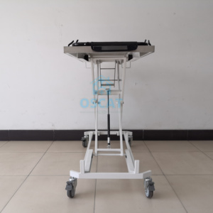 OSCAT veteriner ekipmanları klinik yükseklik ayarlanabilir sedye özellikleri 304 paslanmaz çelik yüzey ve Premium tıbbi tekerlekler - Product Image 2