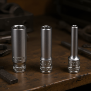 Fervi Hex <b>Socket</b> Wrench Set 3pc Metric Chrome Vanadium Steel - Product Image 3