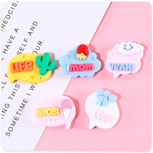 Resin <b>Craft</b> Alphabet Bubble Speech Decor For Diy Home Decoration Cartoon Artistic Hand Painted Irregular Shape - Product Image 1