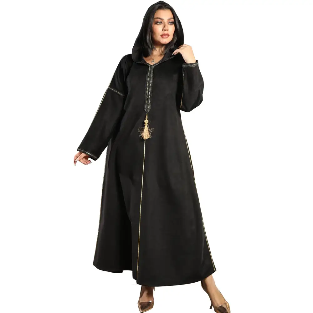 Pure Color Islamic Clothing Fabric Ladies Dubai Turkey Simple Plain Islamic Clothing Muslim Dress Maxi Dress 2021 New Women