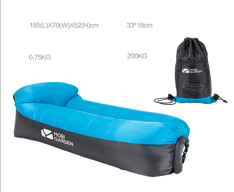 Mobi садовый высококачественный надувной Отдых на природе Отдых лежак ленивый воздушный диван-кровать с подушкой без насоса водонепроницаемый устойчивый к разрыву