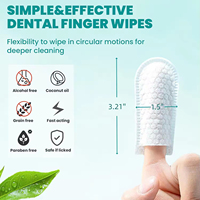 Limpieza de dientes para perros Cuidado dental Finger Cot-Cuidado bucal para perros-Reduce el mal aliento Toallitas personalizadas para mascotas Fabricantes