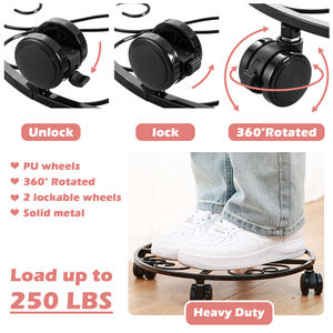 Plant Caddy with <b>Wheels</b> Heavy Duty Metal Plant Stand with <b>Wheels</b> Plant Dolly Rolling Plant Stand Plant Roller with <b>Casters</b> - Product Image 3