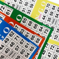 Tarjetas de Papel Offset para Juego de Bingo, Descuentos por Volumen, Colores Variados, Impresión Digital, Laminación de Película, Tarjetas de Visita Personalizables